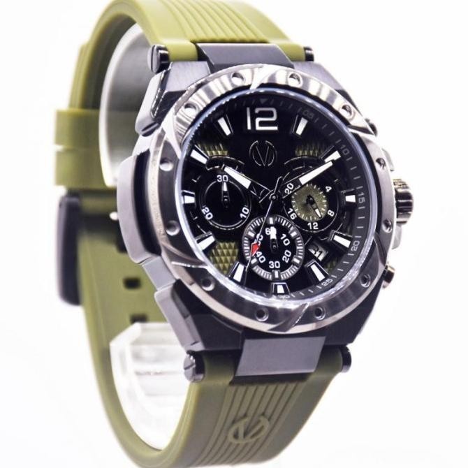 [Garansi] Jam Tangan Pria Christ Verra Cv 53604G-36 Blk/Grn Original & Garansi