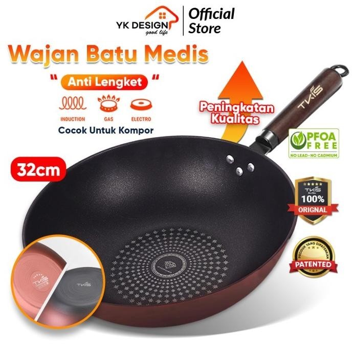 TKIS BY YK DESIGN TK-826 Wajan Penggorengan Antilengket Bahan Batu Med
