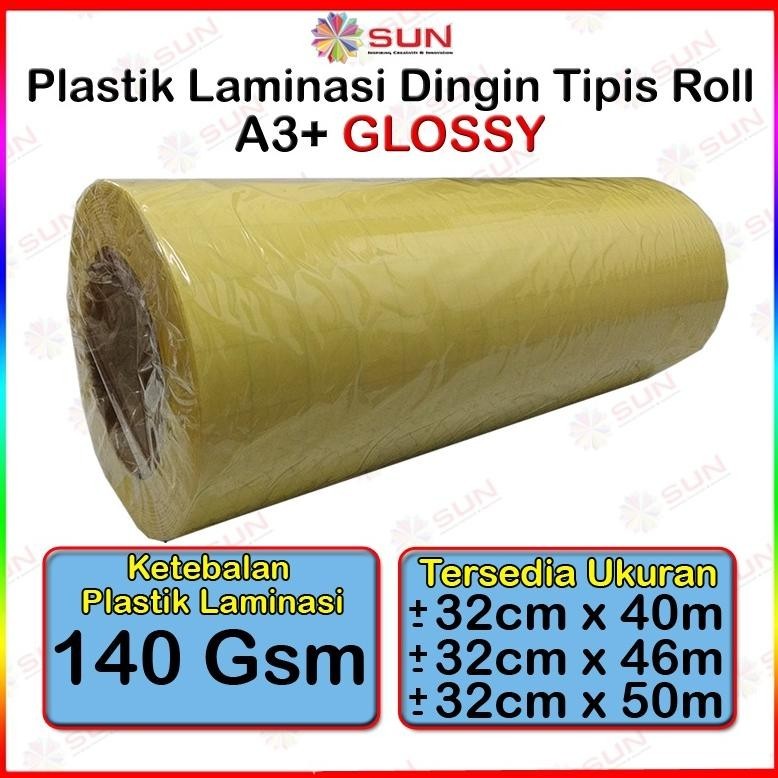 

Flashsale Plastik Laminasi Dingin Tipis Roll A3+ / A4 + 140 Micron - Motif Glossy, Doff Matte ( Sticker Bening Transparant Pelapis Kertas Foto Glossy Photo Paper ) Viral