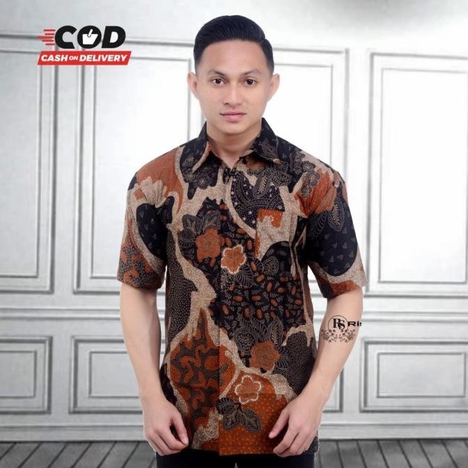 Batik Pria Lengan Pendek|Kemeja Alisan Motif Lengan Pendek|Batik