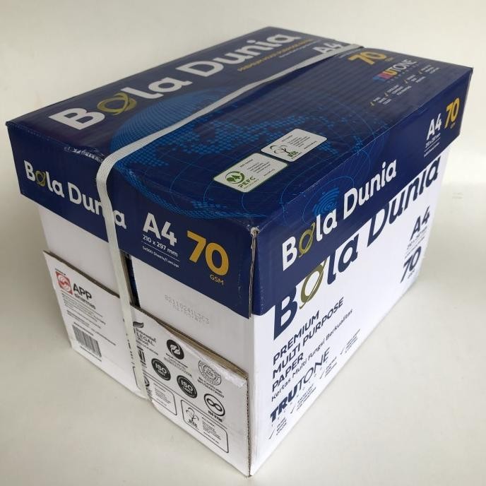 

kertas HVS A4 70gr Bola Dunia (1 box)