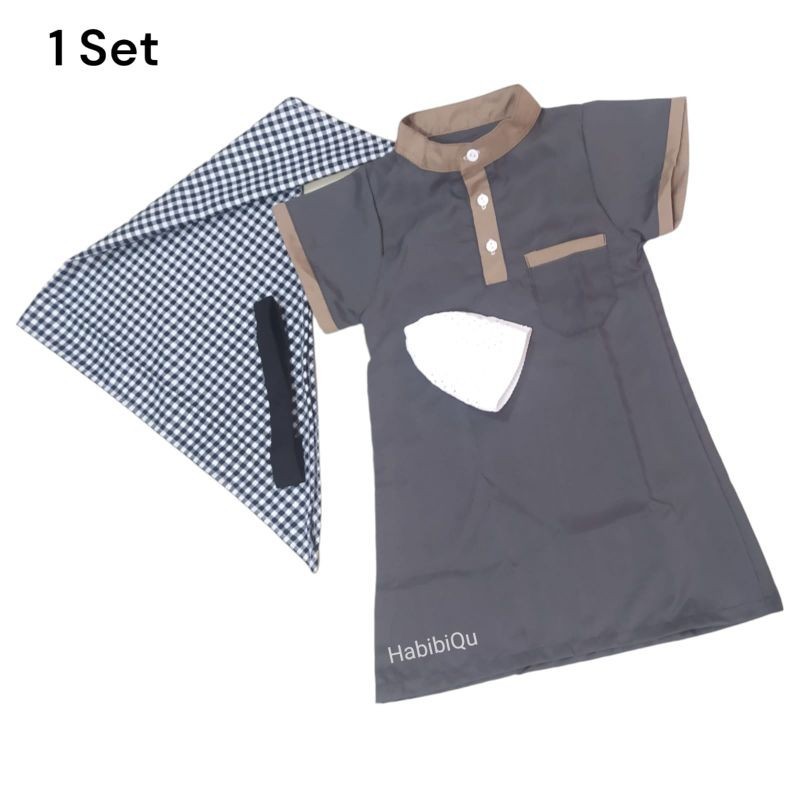 [Bahan halus dan Nyaman] BAJU GAMIS KOKO BAYI SATU SET SORBAN / BAJU BAYI JUBAH KOKO BAYI TURKI