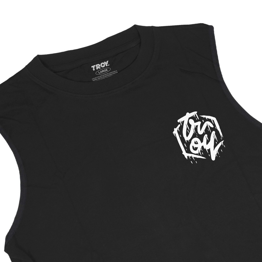 Troy Company Tshirt Singlet Black Rain Tears - Kaos Pria Tanpa Lengan Hitam TS 2550