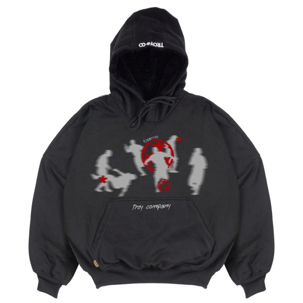 Troy Company Hoodie Boxy Oversized Black Freedom - Hoodie Boxy Oversize Hitam HB 2547