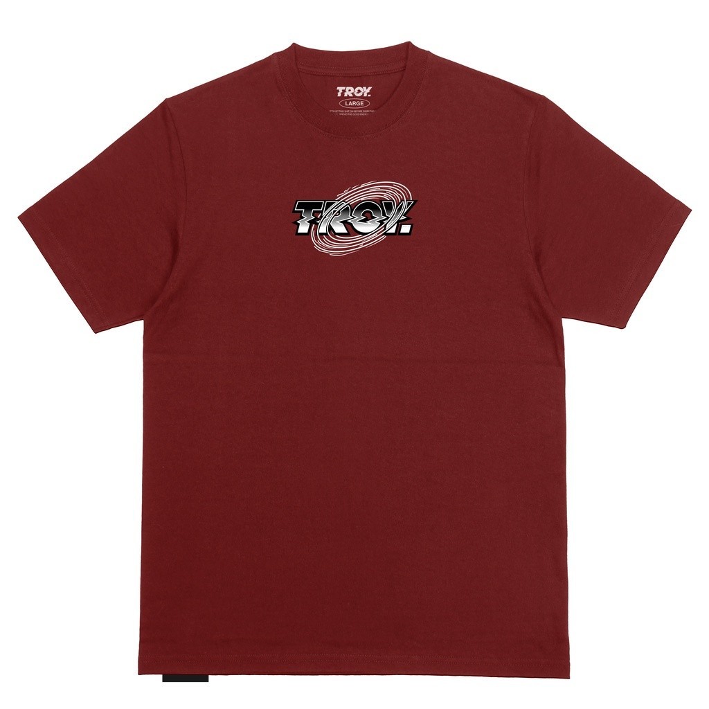 Troy Company Tshirt Maroon Orbita - Kaos Pria Lengan Pendek Merah Maroon MT 2270