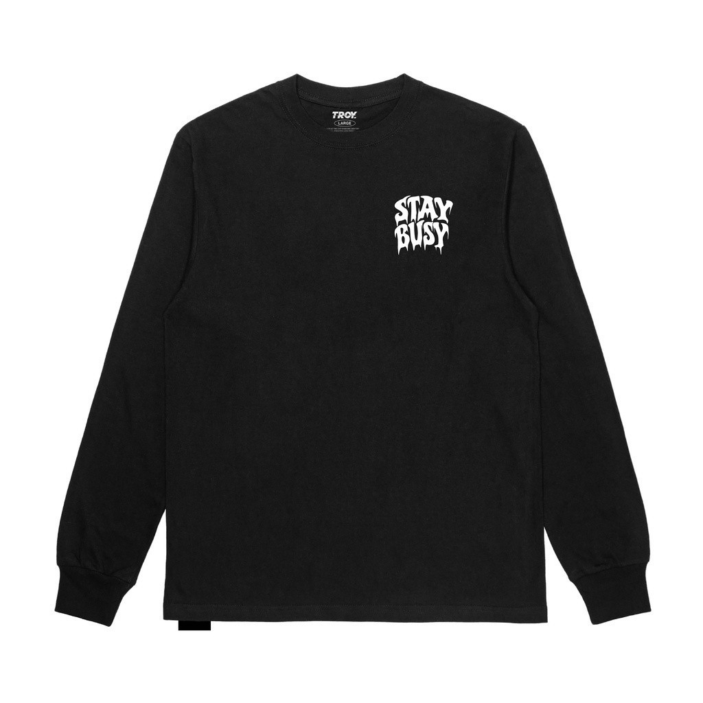 Troy Company Longsleeve Tshirt Black - Kaos Lengan Panjang Hitam LS 2223