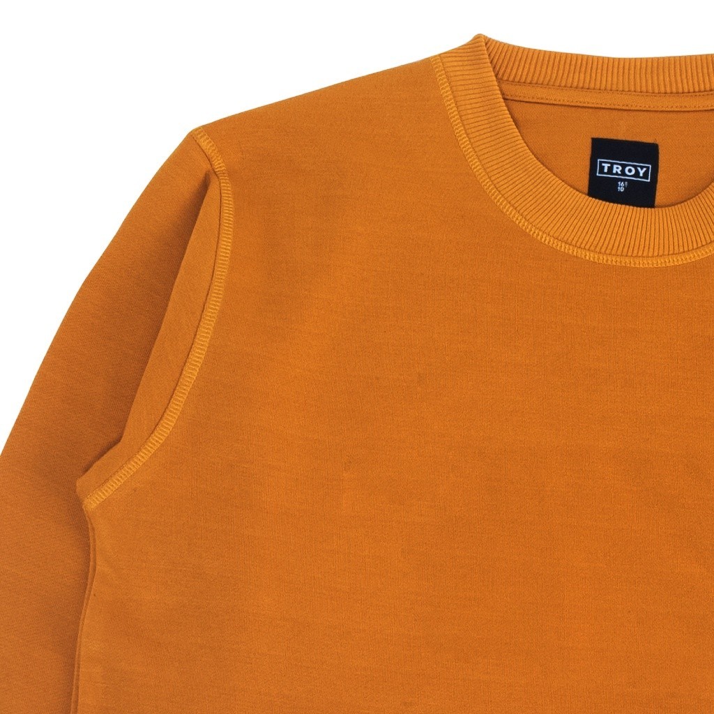 Troy Company Crewneck Sweater Sweatshirt Mustard Peace - Crewneck Pria Wanita SW 2279