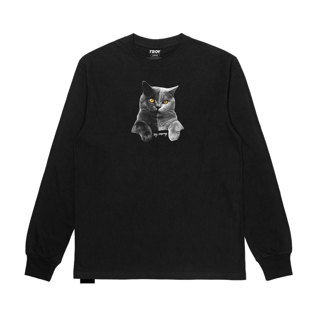 Troy Company Kaos Pria Lengan Panjang Hitam - Ibil Longsleeve Tshirt Black LSD 2172