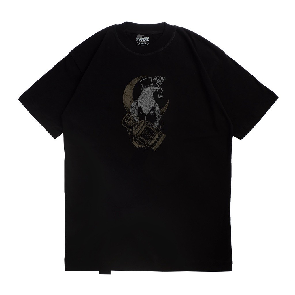 Troy Company Tshirt Black Crow Smoke - Kaos Pria Lengan Pendek Hitam MTD 1940
