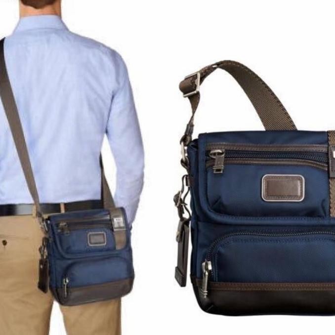 Jual Tas Slempang Pria TUMI Kerby Color Navy Original BS