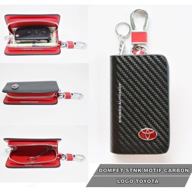 Dompet Stnk / Tempat Stnk Mobil Motor Motif Carbon Toyota