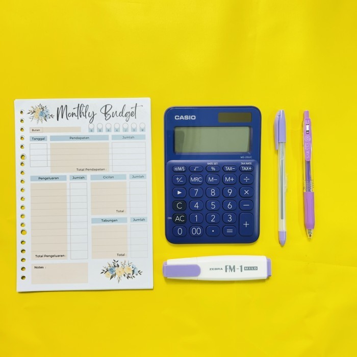 

KALKULATOR CASIO MS 20UC & ALAT TULIS KANTOR & MONTHLY BUDGET-GIFT SET