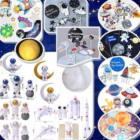 

Topper Cake Luar Angkasa roket rocket Astronot Astronout Space Ship