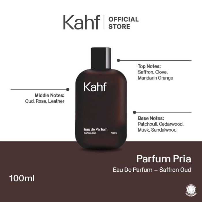 Ready Kahf revered oud eau de parfum EDP 100 ml parfum pria kahf