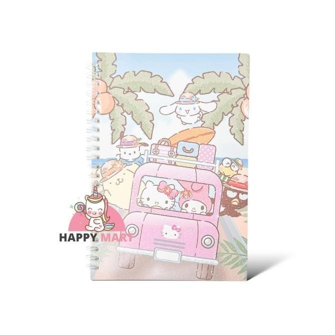 

Notes spiral A5 buku tulis motif sanrio family