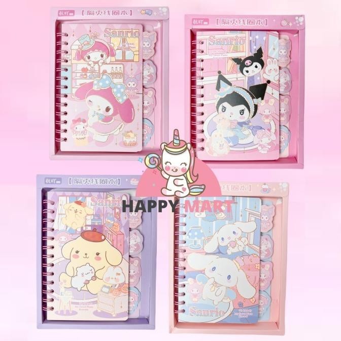 

notes babby sanrio BIG SET BOX kuromi / melody / cinnamoroll