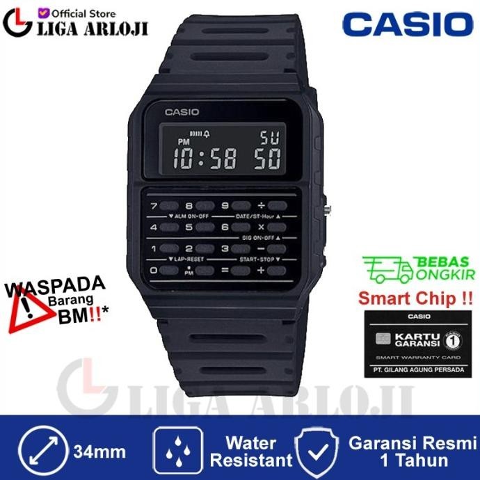 

TERBARU CASIO CA-53WF-1BDF - JAM TANGAN CALCULATOR / KALKULATOR - HITAM - CA53 !!!!!
