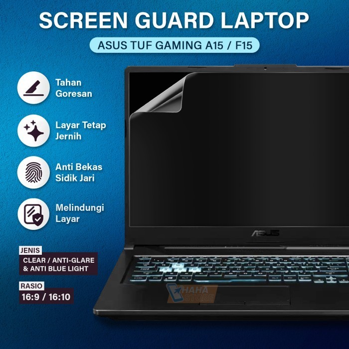 Anti Gores Asus Tuf Gaming A15 F15 15.6 RTX Laptop Screen Guard Layar