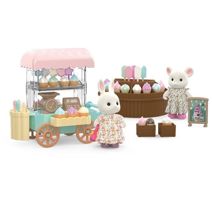 Koala Diary Sylvanian Ice Cream Cart House mainan rumah gerobak boneka