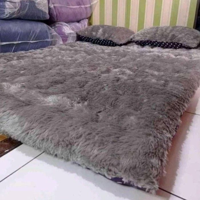 Kasur Gender Bulu Rasfur Bonus 2 Bantal / Kasur Lantai Bulu