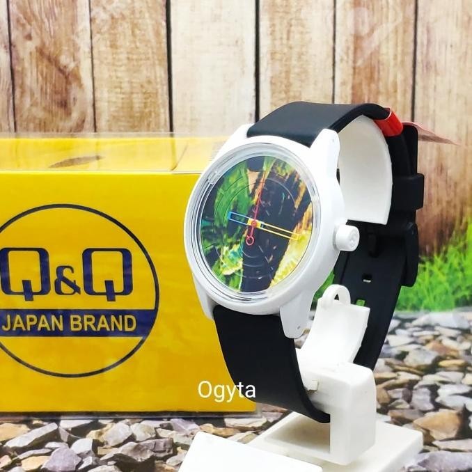 Q&Q Qnq Qq Smile Solar Jam Tangan Pria Tali Karet Rp00J026Y Original