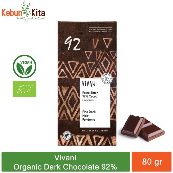 

Ready VIvani Organic 92% Dark Chocolate 80gr