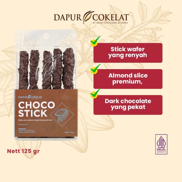 

Ready DAPUR COKELAT Choco Stick 125gr - Stik Wafer Coklat