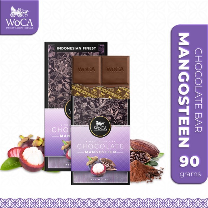 

Ready WoCA Premium Chocolate Bar - Cokelat Batang Rasa Manggis - 90 gram