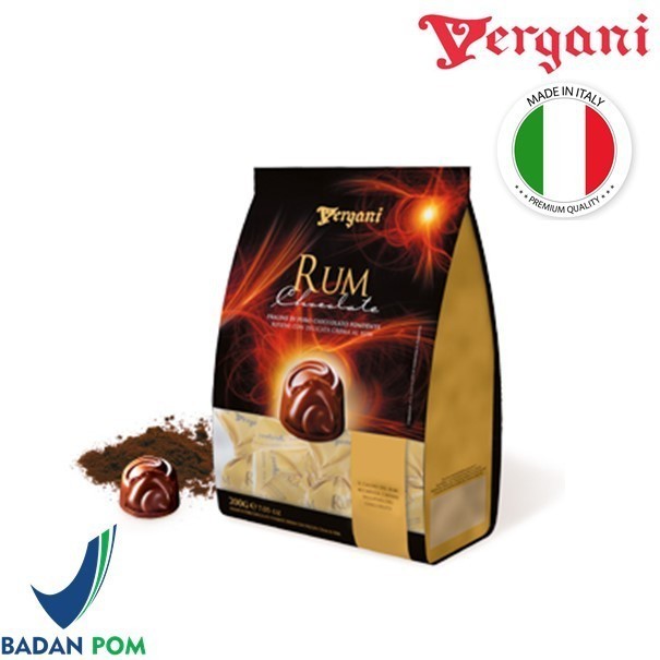 

Ready VERGANI Rum Chocolate 200gr - Cokelat Italy Isi Krim Rum 200gr
