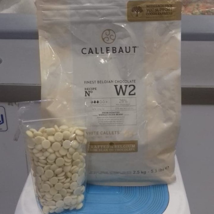 

Ready callebaut white chocolate 250gr repack