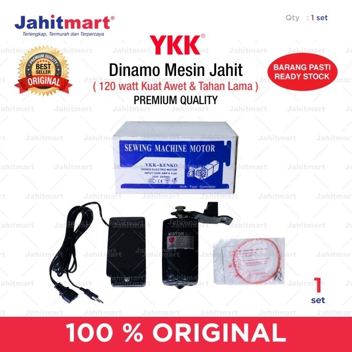 

Terlaris Dinamo Kecil Mesin Jahit & Obras Merk YKK 120 Watt SALE