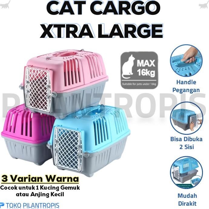 Pet Cargo Kucing Jumbo XL Pet Kargo Kucing Box Travel Carrier Kucing