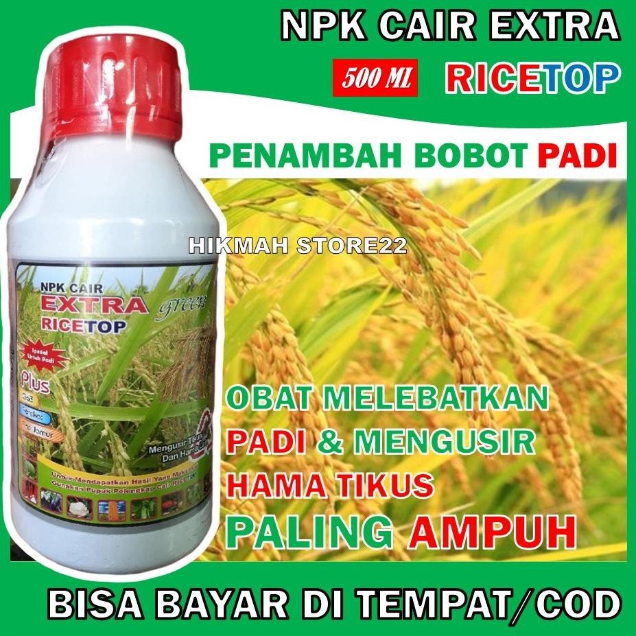Berkualitas Promo Ricetop Rice Top Penambah Bobot Padi Paling Bagus Plus Anti Tikus Tanaman 500Ml - 