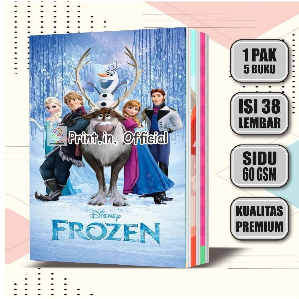 

Murah Buku Tulis Custom Frozen 38 Lembar / Buku Tulis Sekolah Gratis Ongkir