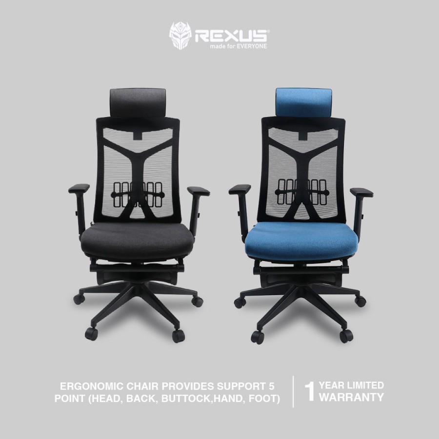 Rexus NC1 Max / NC-1 Max NC1Max Ergonomic Gaming Chair - Kursi Gaming