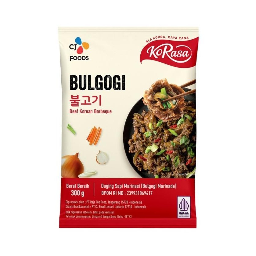 

CJ KORASA BULGOGI 300GR DAGING SAPI MARINASI BUMBU KOREA OS17