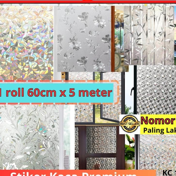 Stiker Stier Kaca 60Cm X 5 Meter Sunblast Sunblas Sanblast Sanblas Wallr Kaca Dekorasi Pintu Jendela