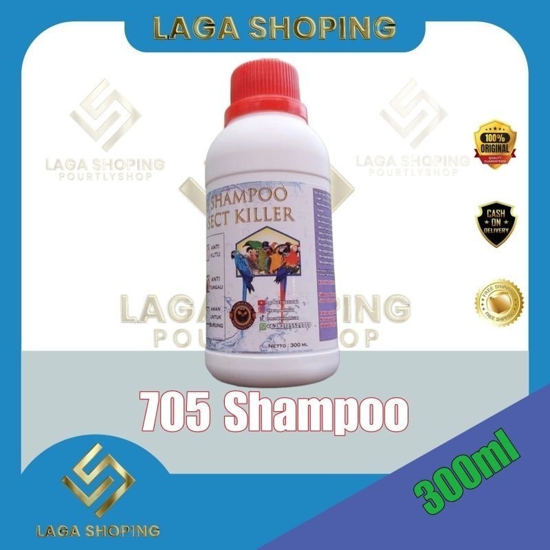 705 shampoo insect killer 300ml obat kutu burung ayam anjing kucing shampo bulu kilap sakit kulit La