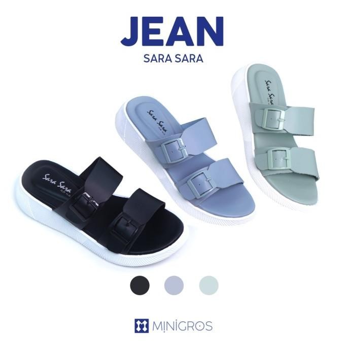 Sandal Casual Wanita Sara Sara Jean Sendal Wedges Cewek Strap Empuk