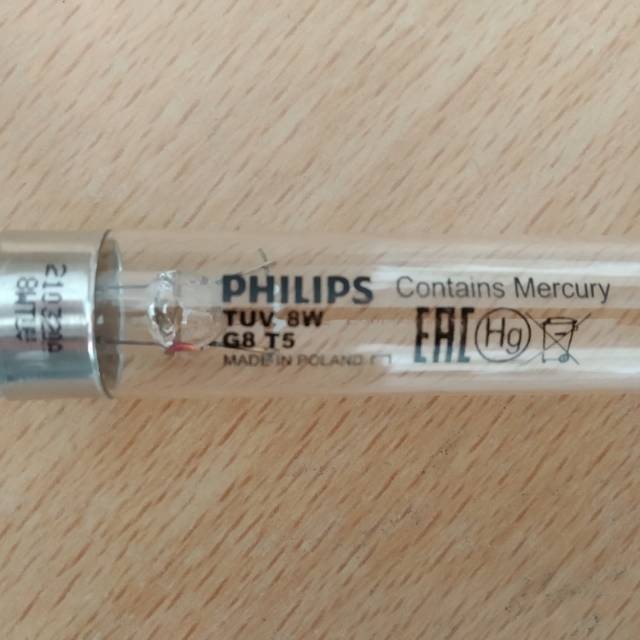 lampu uv c sterilizer philips 8 watt