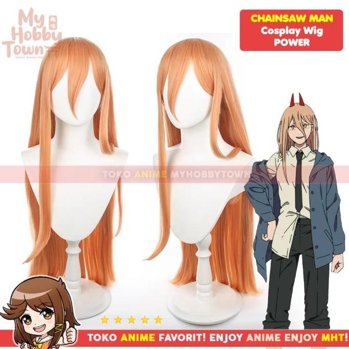 Wig Cosplay Anime Chainsaw Man : Power Rambut Palsu KS88