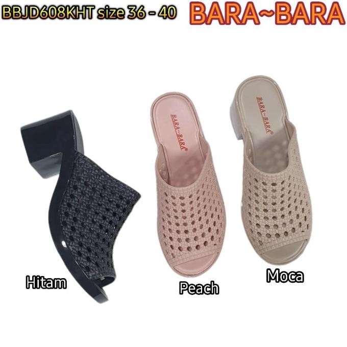 Bbjd608Kht Bara Bara Original Jelly Sandal Karet Wedges Import Wanita