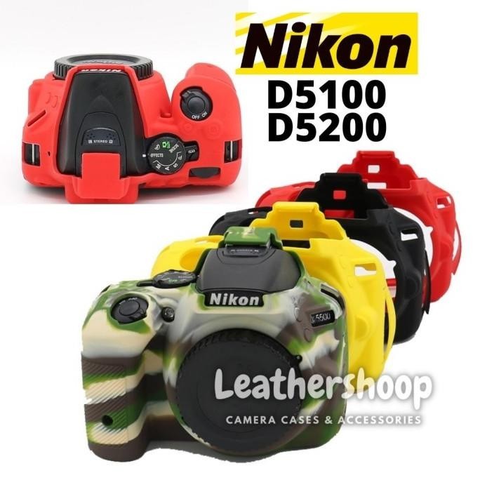 Cover Nikon D5200 D5100 Rubber Case Karet Pelindung Body