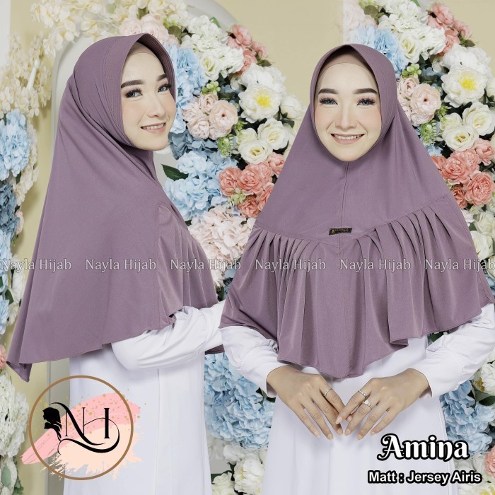 KERUDUNG INSTAN JERSEY MODEL AMINA HIJAB INSTAN JERSEY AIRIS