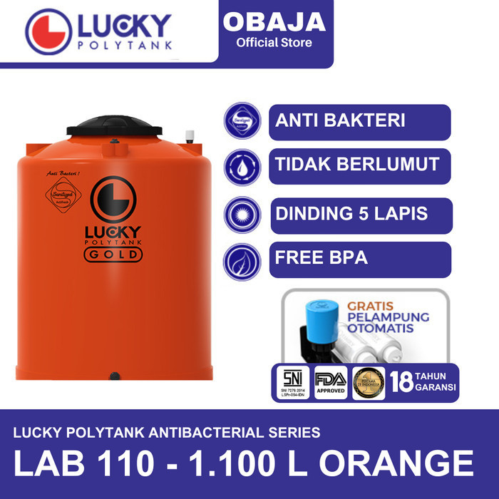 Lucky Polytank Toren / Tandon Air LAB 110 Lucky Polytank Orange