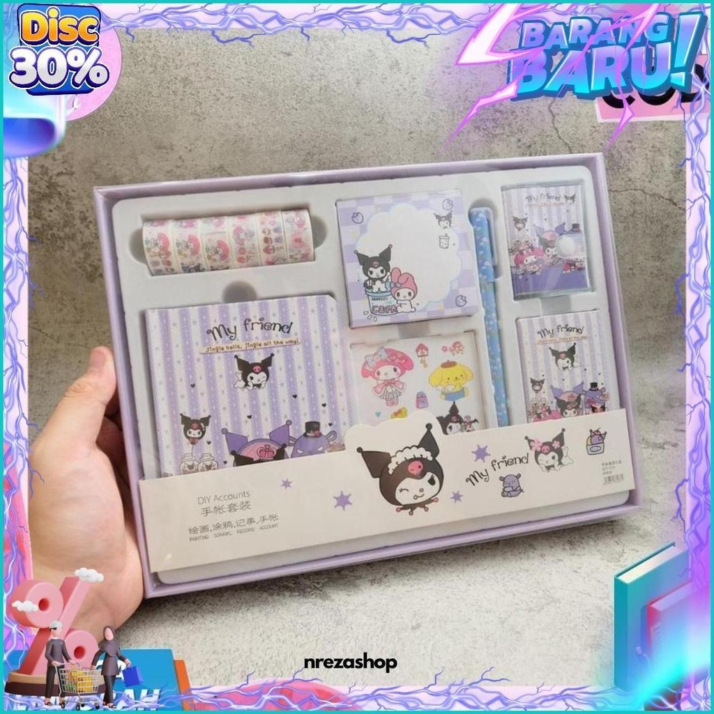 

(Krmi) Jurnal 7 In 1 Kuromi Melody Dan Cinnamoroll Paket Murah Buku Harian Kuromi Alat Tulis Sanrio Estetik Lettering Book Lettering Pen Buku Lettering Atk Murah Bisa Cod