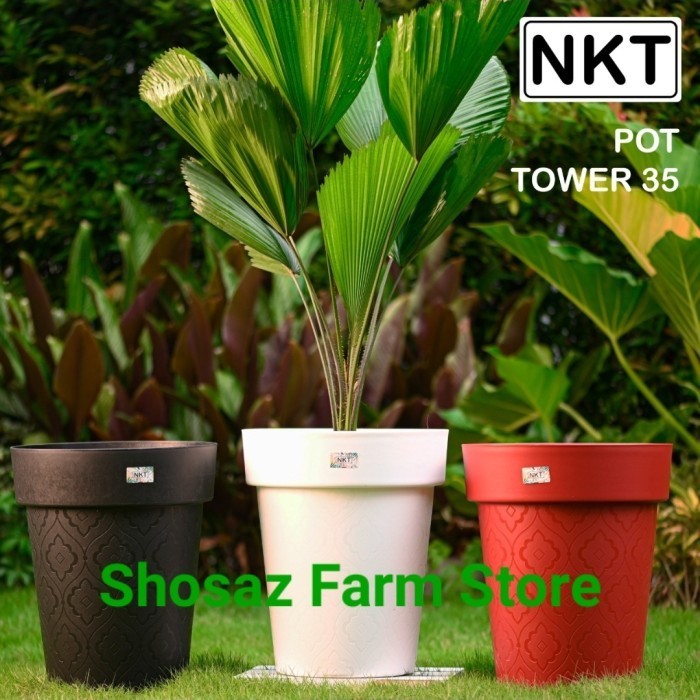TERBAIK Pot bunga tanaman Tinggi TOWER 35 cm / NKT TOWER 35