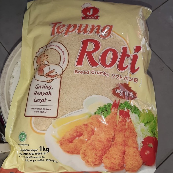 

Jfood Tepung Roti/Panir Putih 1Kg Garing Renyah, Lezat U/ Gorengan Dll