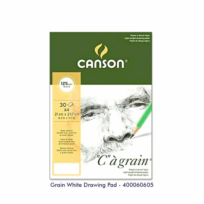 

BUKU CANSON C A GRAIN - PAD - 50 SHEETS - 21 x 29,7 cm - 125 gram -
