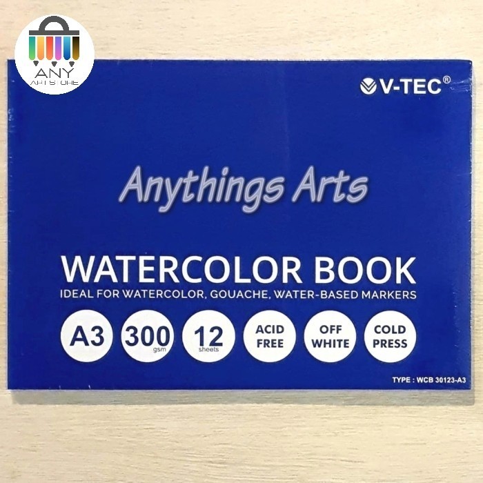 

V-TEC Watercolor ok A3 300gsm 12sheets